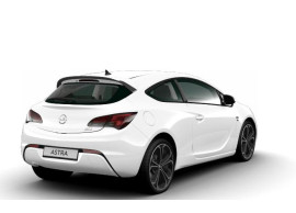 Opel Astra J GTC OPC-line achterbumperspoiler met verchroomde uitlaat