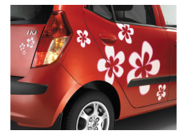 Hyundai i10 (2010 - 2014) stickers, flowers E86650X000